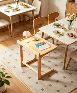Table basse en bois moderne, design scandinave, multifonctionnelle, pour salon, utilisation en chambre à coucher - Product Image 3
