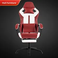 Chaise d'ordinateur pour bureau à domicile, dortoir, gaming, e-sport, moderne, simple, avec dossier inclinable, réglable, pivotante, en cuir, base 5 étoiles