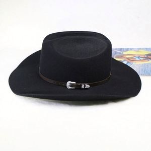 Sombrero de Vaquero de Lujo OEM ODM con Cinturón de Cuero y Fieltro 100% Lana, Estilo Americano Occidental, Diseño Liso para Fiestas y Viajes - Product Image 5