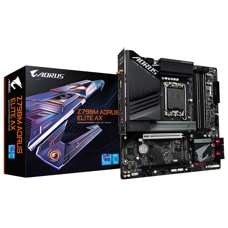 GDDR5 메모리 소켓 지원 13 일 12 일 인텔 코어 프로세서 기가 바이트 Z790M AORUS 엘리트 AX MATX 게임용 마더 보드