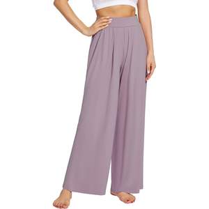 Pantalon Palazzo Large Femme en Viscose Bambou Confortable avec Poches pour Détente et Sommeil – Tailles S à XXL – Vente en Gros - Product Image 4