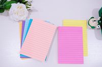 Bloc-notes autocollant avec logo personnalisé Carnets de notes lignés pastel colorés avec notes autocollantes
