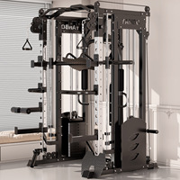 Máquina Smith Comercial Multifuncional con Rack de Potencia y Cable Crossover para Entrenamiento de Fuerza en Gimnasios