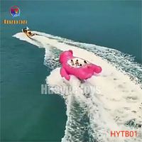 Tube de bateau populaire d'usine en gros Gonflables jeux d'eau en plein air fraise ours remorquable bateau gonflable flottant