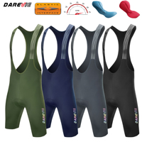 Darevie Bastogne Cuissard à bretelles de cyclisme rembourré italien pour hommes Interface élastique Pantalon à bretelles de cyclisme