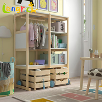 Chariot de rangement en bois avec paniers, organisateur de jouets pour chambre d'enfant, crèche, salle de jeux, salle de classe