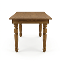 Table de ferme en pin massif en gros avec pieds détachables, couleur personnalisable, pour banquets, mariages, hôtels et cafés