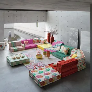 Sofa modulaire Mah Jong de 7 places de couleur de meubles français de style unique de mode moderne de style unique