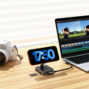ฮับ USB-C 6-in-1 ยี่ห้อ Colorii พร้อมพอร์ต <span class=keywords><strong>HDMI</strong></span> <span class=keywords><strong>4K</strong></span> 60Hz, พอร์ต PD 100W, พอร์ต USB-A/C ความเร็ว 10Gbps และช่องอ่านการ์ด SD/TF แบบคู่ UHS-II สำหรับ MacBook, iPad, Windows - Product Image 3