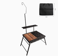 Table de camping pliable moderne en alliage d'aluminium, design carré, mobilier d'extérieur certifié CE