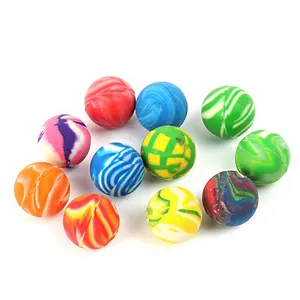 Cheap Mixed Color Stock 32mm 45mm machine Kids High Rubber Bounce Ball glitter bouncing ball