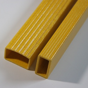 Perfil de Escalera de Fibra de Vidrio Moldeado a Medida, Tubo Rectangular de GRP Amarillo de Alta Resistencia - Product Image 4