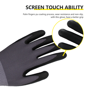 Guantes de Trabajo SIZAsafety de Nailon y Spandex Tejidos Calibre 15 con Recubrimiento de Nitrilo Microespumado, Resistentes al Aceite para Construcción y Jardinería - Product Image 4