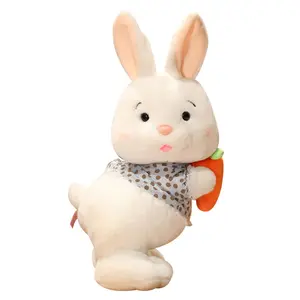 Le plus populaire beau jouet en peluche belle debout carotte lapin jouets en peluche sommeil oreiller décoration de la maison poupée lapin poupée dol