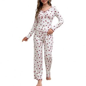 European American Style Autumn Winter Loungewear <b>Sexy</b> Casual Fashion Breathable Knitted Long-Sleeved <b>Women</b> - Product Image 5