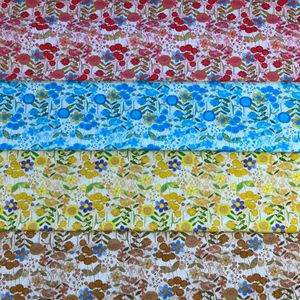 Pabrik pola bunga matahari 100% katun kain Poplin untuk pakaian gaun pakaian dalam stok - Product Image 1