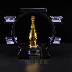 Nuevo ambiente de lujo se puede personalizar KTV/Nightclub Bar LED Light Fruit Snacks Bandeja redonda para servir - Product Image 2