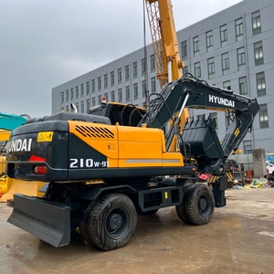 Prix bas, excavatrice sur pneus d'occasion HYUNDAI 210W-9 d'origine coréenne, 21 tonnes, équipement de construction lourd à vendre - Product Image 4