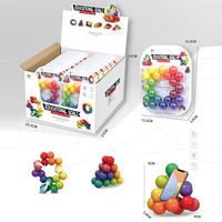 Balle de décompression magnétique 3D, cube magique, jouet éducatif créatif, jouet anti-stress, nouveauté, balle de puzzle colorée