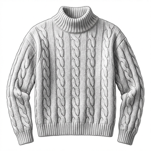 Женский шерстяной кашемировый свитер с высоким воротником - Product Image 4