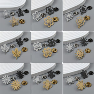 Gemelos de acero inoxidable personalizables con logotipo, Clips de corbata, accesorios de negocios para hombres DIY de fábrica, botones franceses - Product Image 3