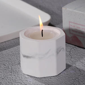 Velas Aromáticas de Cera de Soya con Aroma a Plantas en Frascos de Yeso Geométricos AIKUN, Vela de Aromaterapia para Regalos, Bodas y Decoración del Hogar - Product Image 1