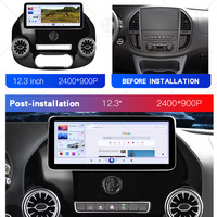 Lecteur multimédia de voiture 8 cœurs, écran tactile 12,3 pouces 2,5K, DSP, CarPlay sans fil, navigation GPS, autoradio Android pour Mercedes-Benz Vito 2016-2021
