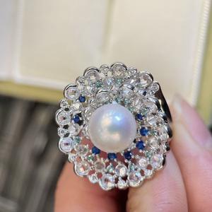 Luxury 10-11 <b>Round</b> Flawless Freshwater Pearl Ring Nuclear-Free Strong Light Precision Pure Silver Luxury <b>Gift</b> <b>Box</b> Fashion <b>Gift</b> - Product Image 4