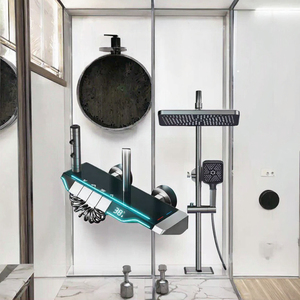 Smart LED Digital <strong>Display</strong> Brushed Thermostatic Shower Set Starry Light Effect <strong>Temperature</strong> <strong>Indicator</strong> Soft Spray Water Saving - Product Image 3