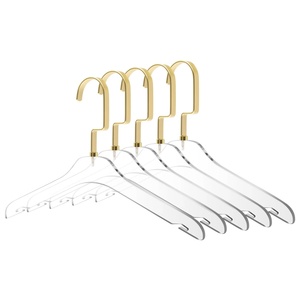Échantillon gratuit d'épaisseur personnalisable de cintres en cristal de qualité supérieure en acrylique transparent clair personnalisé disponible pour affichage uniquement - Product Image 4