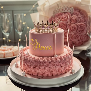 Décoration de gâteau en acrylique doré de style nouveau pour anniversaire - Product Image 5