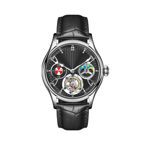Orologi Multifunzione da Uomo con Doppio Fuso Orario/Fase Lunare, Tourbillon Volante, Luminosi e Impermeabili, Nuovo Design OEM/ODM - Product Image 3