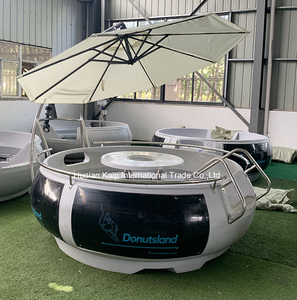 <span class=keywords><strong>Restaurante</strong></span> Flotante en Forma de Barco con Luces LED y Sombrilla, Barco Tipo Donut con Motor de Gasolina para 10 Personas - Product Image 4