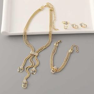 Set di Gioielli in Oro di Dubai, Collana, Orecchini, Anello e Bracciale per Sposa Africana, Set di Gioielli da Matrimonio per Donne dell'Arabia Saudita - Product Image 4