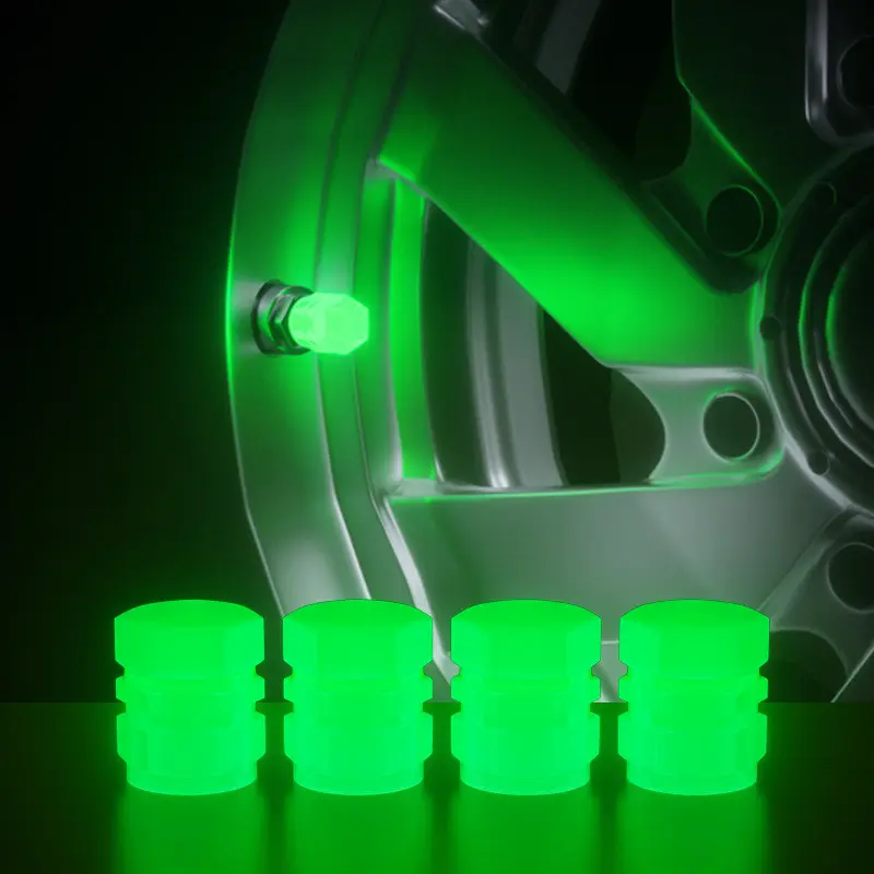 Hot selling ABS Universal Tire Valve Cap Luminous glowing in the Dark Tyre Rim Stem Covers Applicable Motorcycle Bike Motorcycle