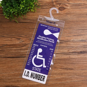 Etiqueta de Estacionamiento para <span class=keywords><strong>Discapacitados</strong></span> de PVC con Impresión Digital, Bolsa Colgante para Coche, Modelo 001 - Product Image 2