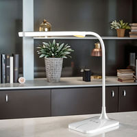 Lampe de bureau LED ABS à double gradation, réglable, pour lecture intérieure, protection des yeux, avec commande tactile, simple et flexible