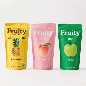 Pochette à bec verseur personnalisée réutilisable en plastique recyclable et écologique, imprimée en héliogravure, de qualité alimentaire pour jus, bière, boissons énergisantes et autres boissons - Product Image 4