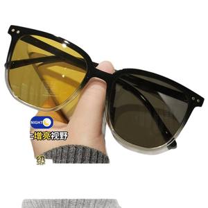 Gafas de sol fotocromáticas de visión nocturna, estilo ojo de gato, montura grande de PC, antirreflejos, para conducir, para hombres y mujeres - Product Image 1