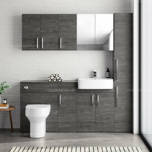 Finca privada Terraza exterior Baño <span class=keywords><strong>Lavabo</strong></span> Gabinete con espejo Apartamento de ciudad Fregadero individual Gabinete con espejo montado en la pared - Product Image 3