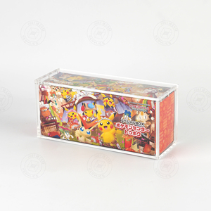 Modern Style Acrylic Pokemoned Card Storage Box Clear <b>Display</b> <b>Case</b> for Desktop Horizontal - Product Image 2
