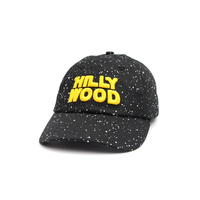 Casquette de papa personnalisée en coton 100% lavé à 6 panneaux avec logo brodé, ajustable, imprimé jacquard en coton et broderie 3D