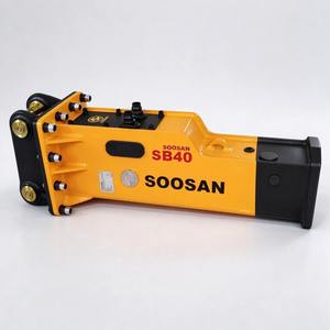 Martillo hidráulico silencioso tipo caja SOOSAN SB40 para excavadoras de 4-9 toneladas, cincel de 68 mm, suministro directo de fábrica, un año de garantía. - Product Image 1