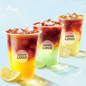 12oz 14oz 16oz 18oz 20oz 24oz Tek Kullanımlık Bardaklar Buzlu Kahve Matcha PET Şeffaf Plastik Bardak Kapaklı - Product Image 2