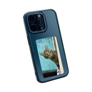 Cover per telefono cellulare per iPhone 13 14 15 Pro custodia magnetica Max schermo NFC Casting in tempo reale Display fotografico fai da te custodia per telefono intelligente - Product Image 4