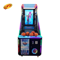 Machine de jeu d'arcade de basket-ball électronique à écran d'affichage de 55 pouces, à pièces, personnalisable, pour usage commercial en intérieur, avec système de notation pour adultes