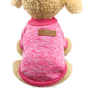 低最小起订量简单狗衣服毛衣实心空白哈巴狗衣服套头衫 - Product Image 2