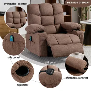 Fauteuil inclinable VANBOW silla de habitacin con masajes massage inclinable + fauteuil inclinable rotatif chauffant - Product Image 1