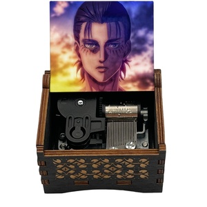 กล่องดนตรีธีมอนิเมะญี่ปุ่น กล่องดนตรีแบบหมุนมือ <span class=keywords><strong>Akuma</strong></span> No Ko ของขวัญสำหรับเพื่อนผู้หญิง คนรัก กล่องดนตรีไม้ - Product Image 1