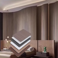 Panneau mural en PVC à fibres de charbon de bambou moderne, revêtement mural acoustique décoratif intérieur, panneau mural en WPC imperméable